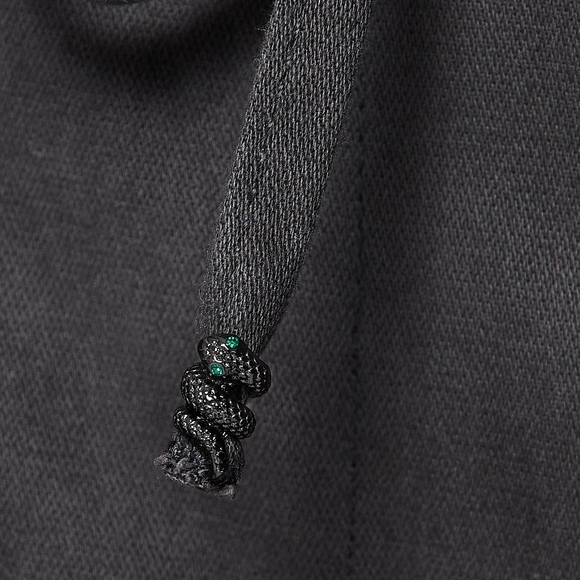 NWOT Disturbia Octavia Charcoal Wide-Leg Snake Charm Pants Sz4 US26inch waist - Picture 3 of 8